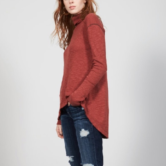 Free People Tops - Free People | Split Back Turtleneck Top | Small
